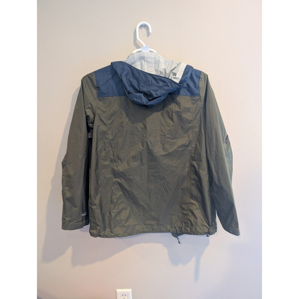 L.L. Bean Trail Model Rain Jacket Men's S Green Blue Tek Waterproof Hooded Nylon - Picture 9 of 11
